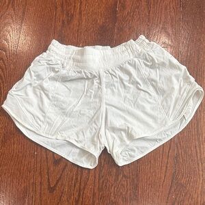 lululemon athletica White Athletic Shorts 4 inch hotty hot